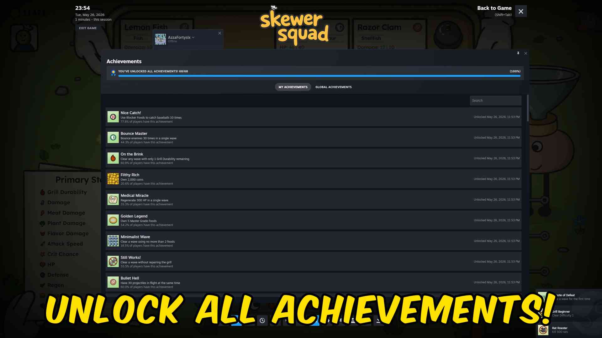 Skewer Squad — Achievement Unlocker (screenshot 2)